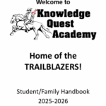 The cover of the student/family handbook.